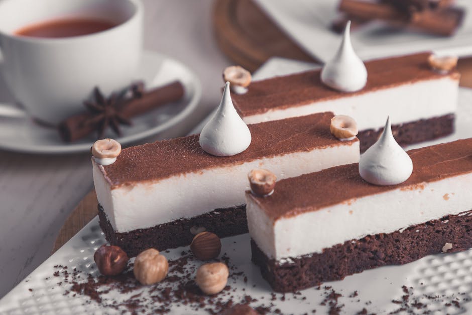 Marshmallow semifreddo med hasselnøtter og sjokolade