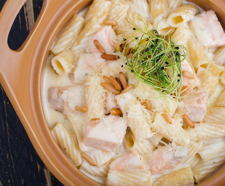 Kremet pasta rosa med røykalaks