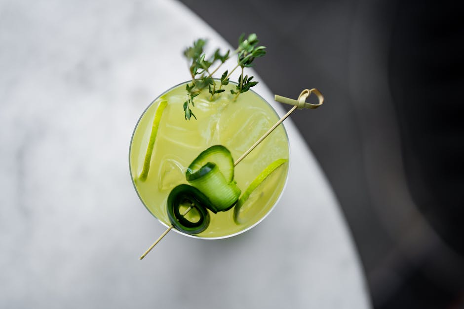Frisk Grønn Gimlet Cocktail
