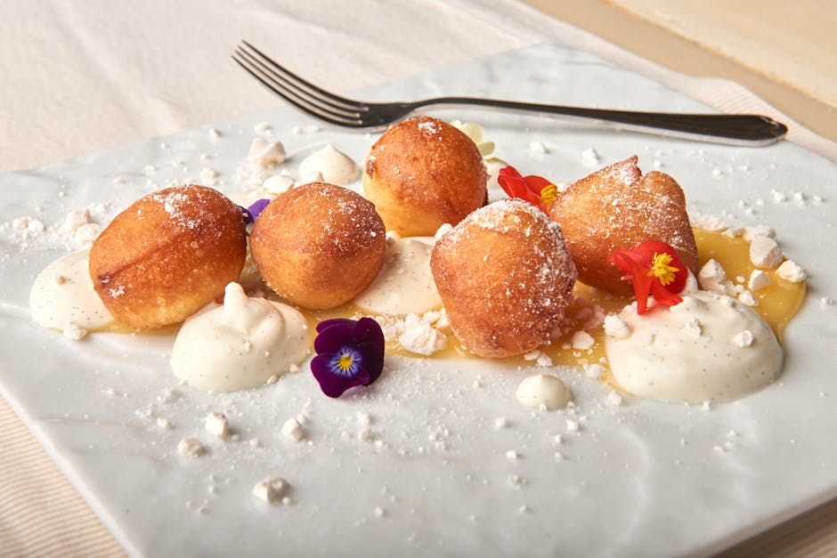 Fritto Misto Modena med søtbrød og vaniljekrem