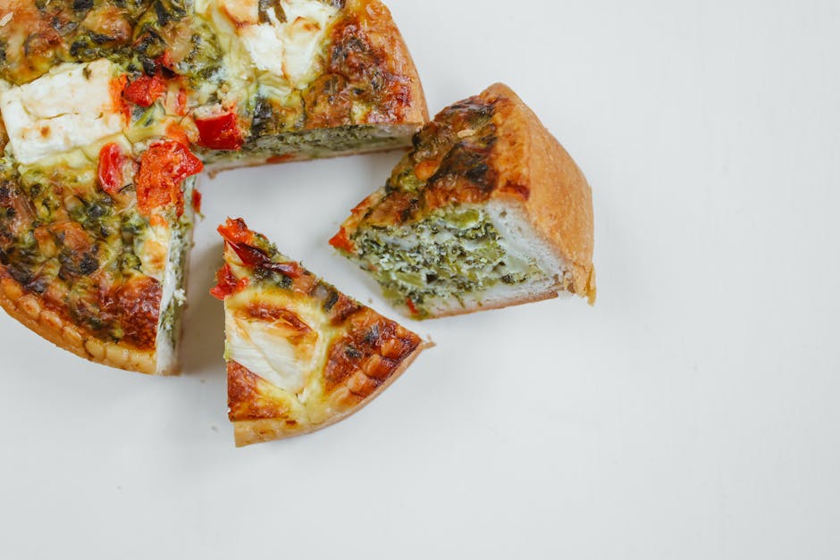 Kremet purre- og geitostquiche uten bunn