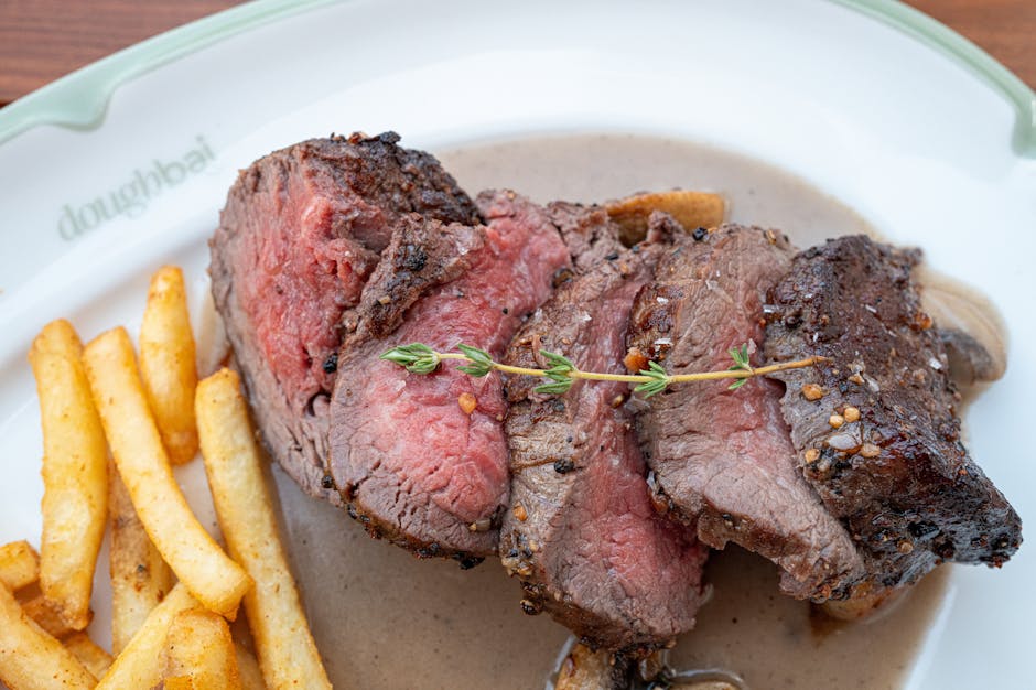 Steak frites med urtesennep