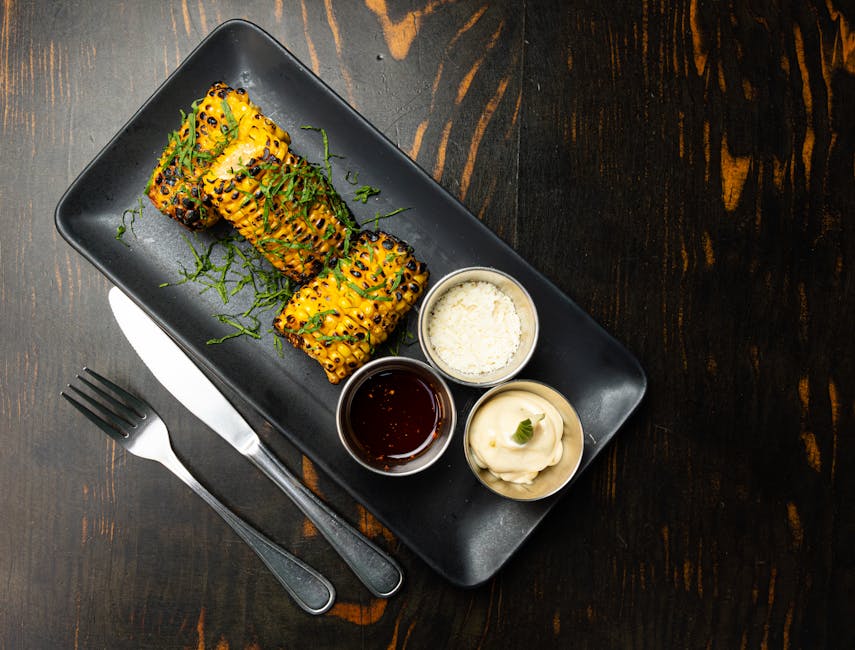 Grillet mais med Piquillo-peppersmør og Manchego