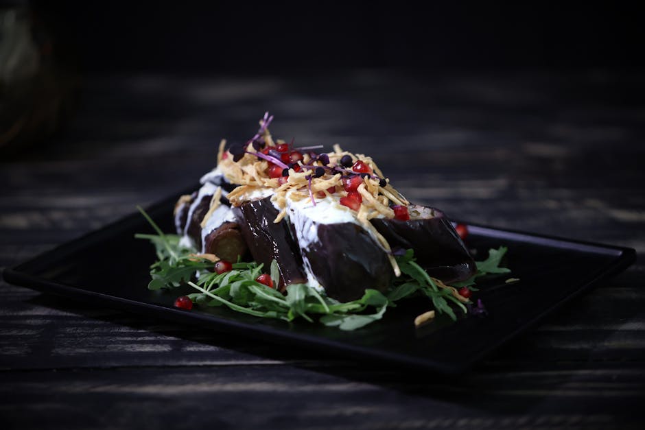 Røkt auberginesalat med valnøtter og yoghurt