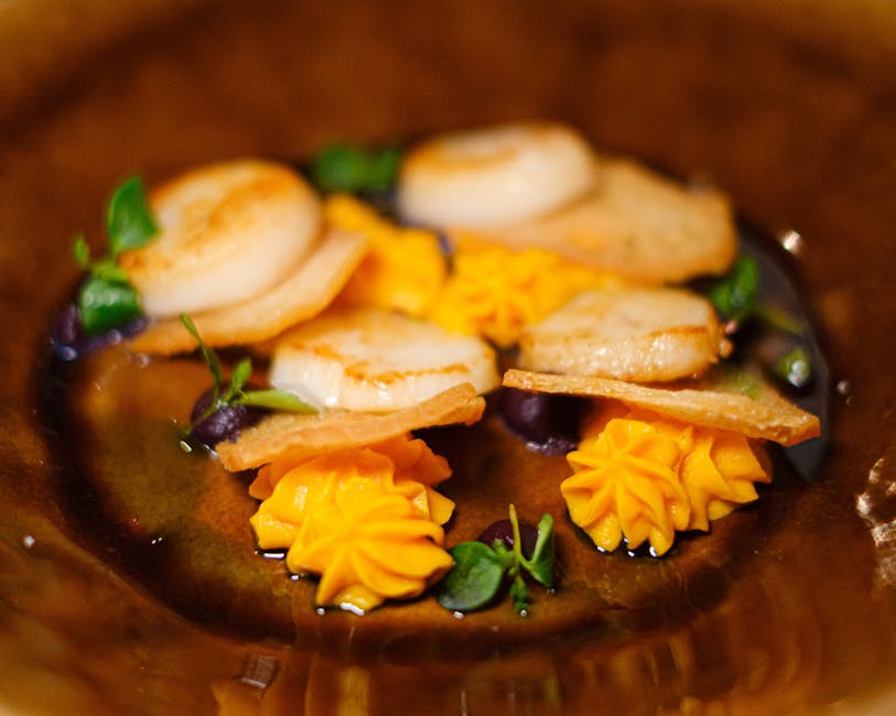 Artisjokkconfit med mandler, kamskjell og vermut