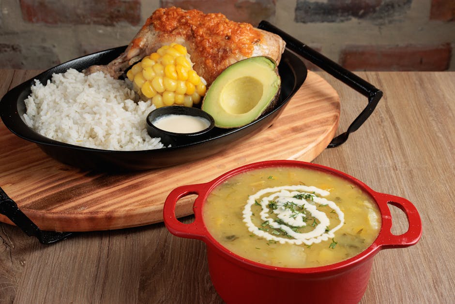 BBQ kylling- og mais-chowder med røde bønner