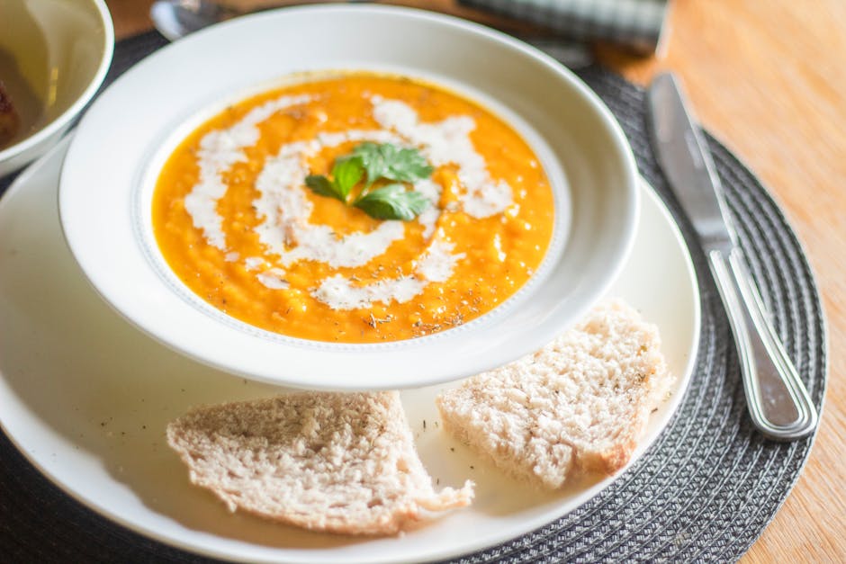 Harlequin suppe med brokkoli og squash
