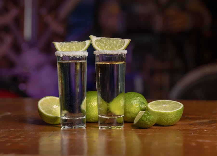 Lime- og tequila-shots