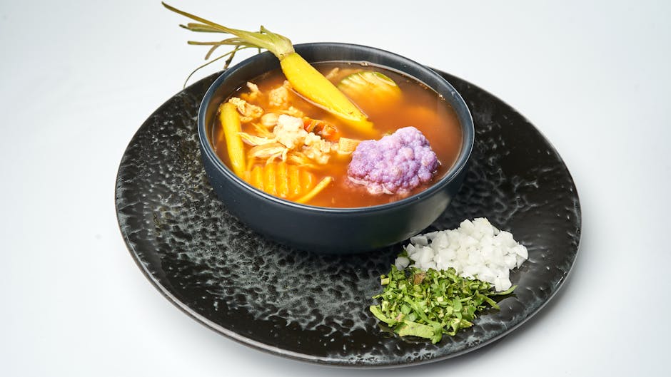 Ovnsbakt tomatsuppe med blomkål