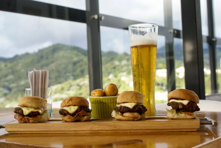 Ølpanerte torskeburgere (sliders)