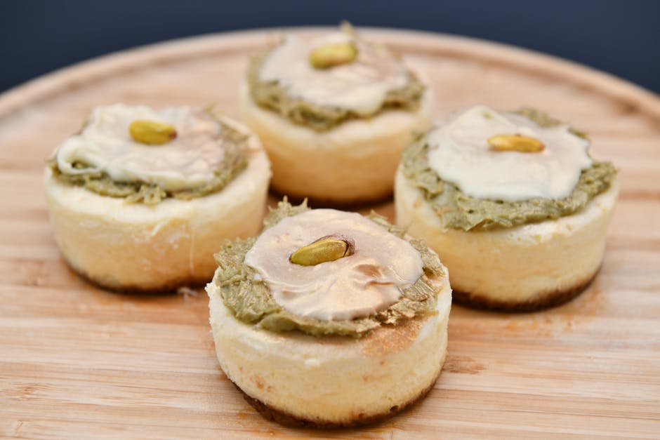 Individuelle gresskarcheesecakes med virvler