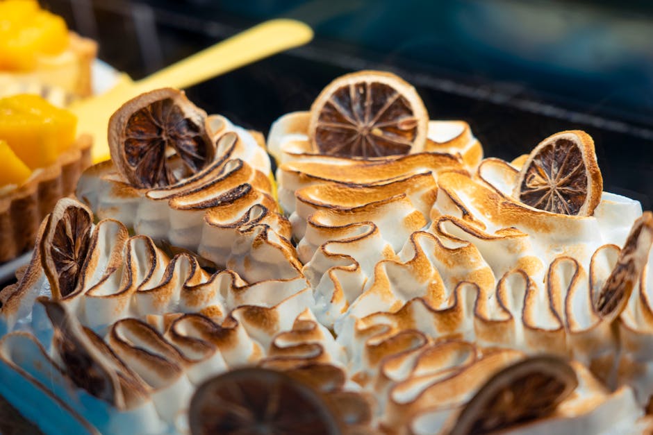 Sitronmarengs med sprø amaretti-topping