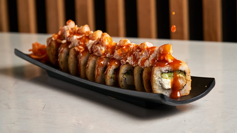 Sprø rekerull med ingefærsaus