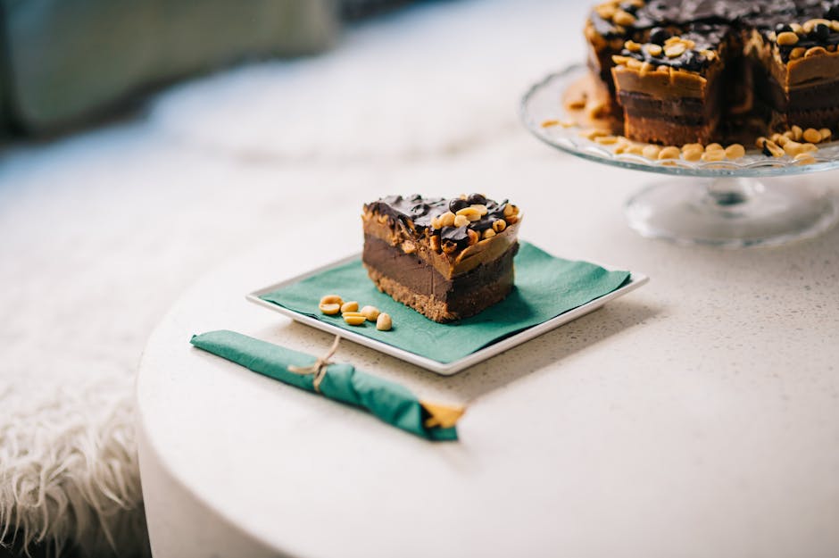 Himmelske peanøttsmørbarer med sjokolade
