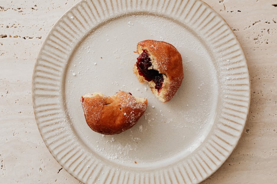 Klassiske kulturmelk-doughnuts med melis