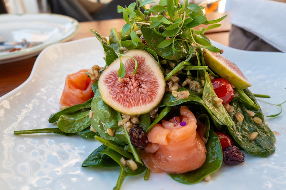 Sørstatsinspirert spinatsalat med fiken og blåmuggost