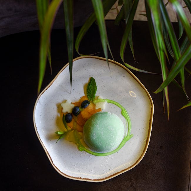 Grønn melon med lime- og sitronsorbet