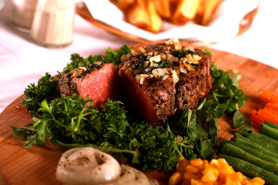 Biff med blåmuggost og persille