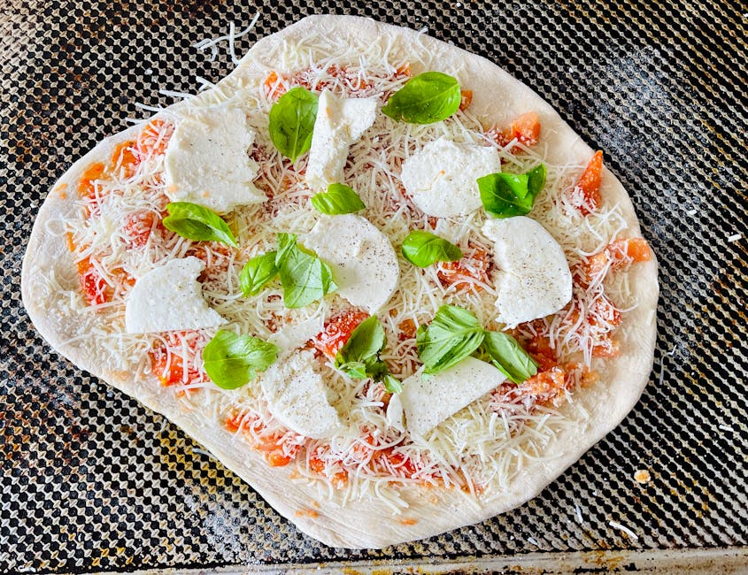 Vaffelstekt Margherita-pizza