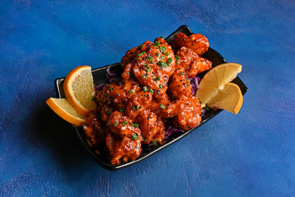 Sangriaglaserade reker med eple og paprika