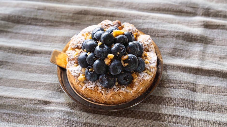 Blåbær-shortcake med appelsin