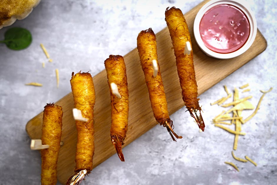 Røkt reker med krydret sennepsdipp