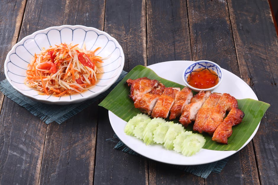 Grillet sjøabbor med thailandsk chilisaus