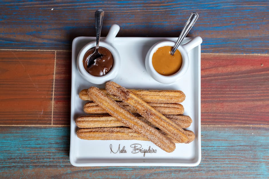 Churros med Dulce de Leche-ganache