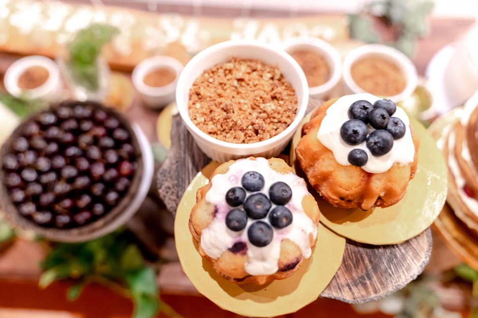 Sommerlig blåbærpudding