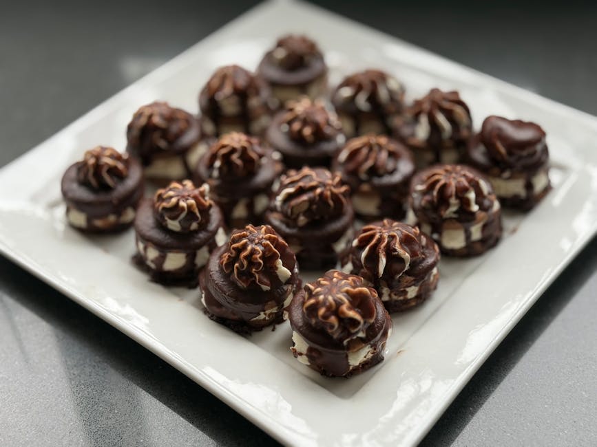 Mini sjokolade- og karamellepler med vaniljeswirl