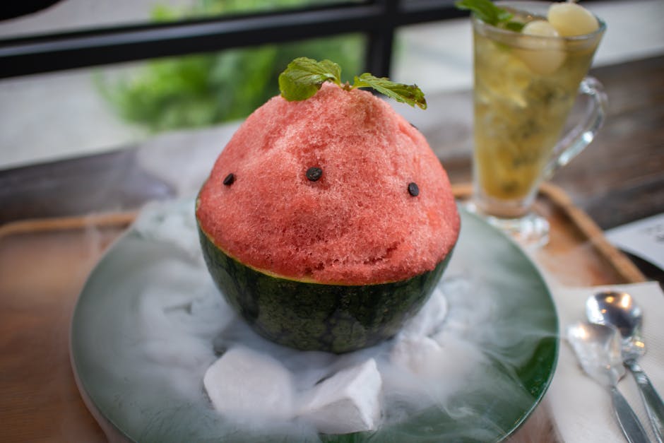 Snøskåler med rosa limonade