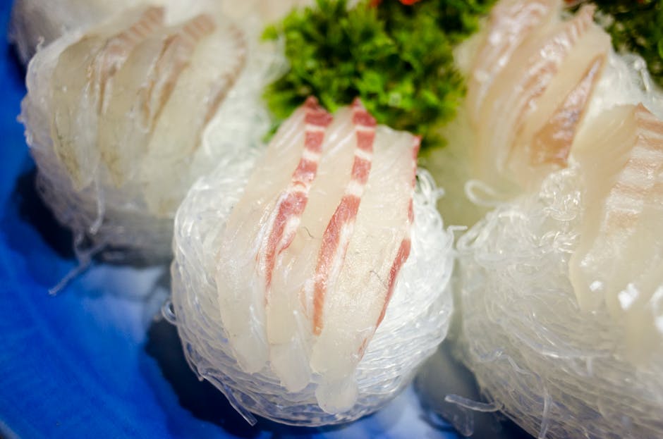 Geoduck Carpaccio med Sesamspinat