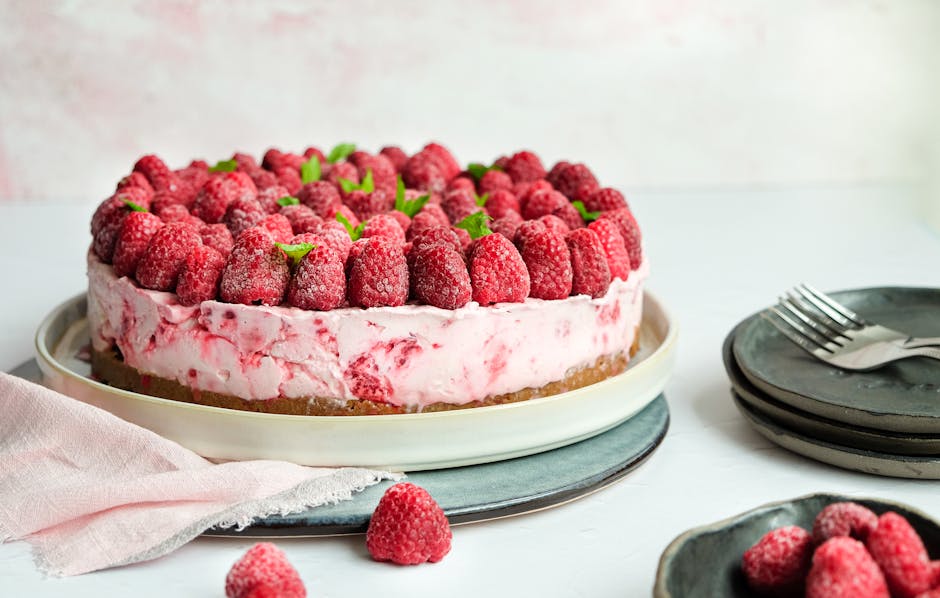 Jordbær- og bringebær-shortcakes