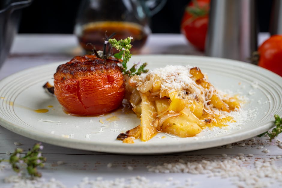 Gratinerte tomater med parmesan (La Romana)