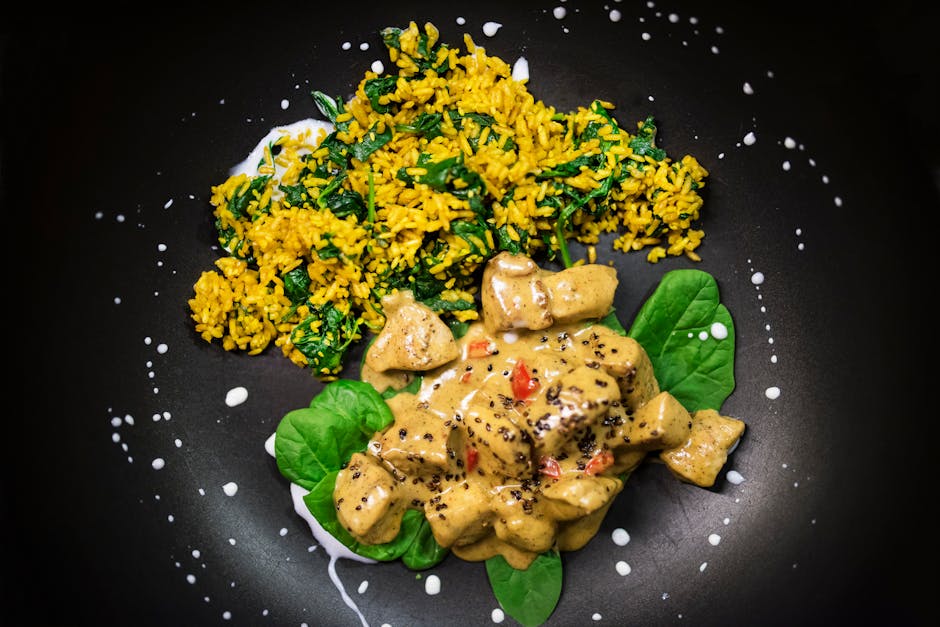 Kyllingkarri med kokosris og cashewnøtter