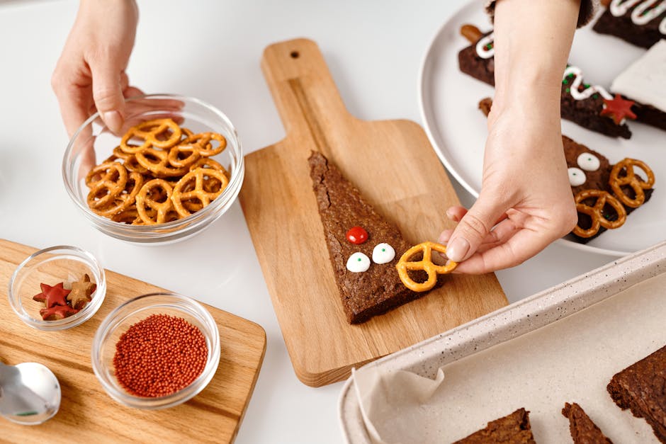 Saltede pretzelbrownies med sjokolade