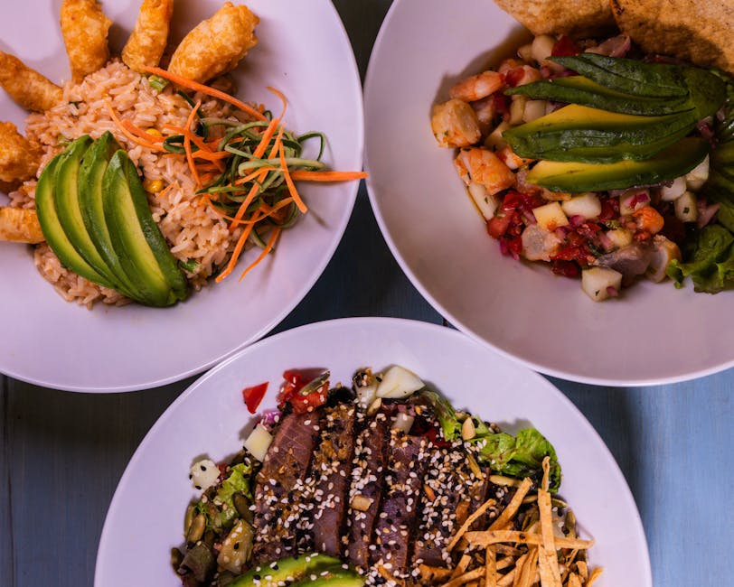 Tunfiskceviche i sprø wonton-skjell