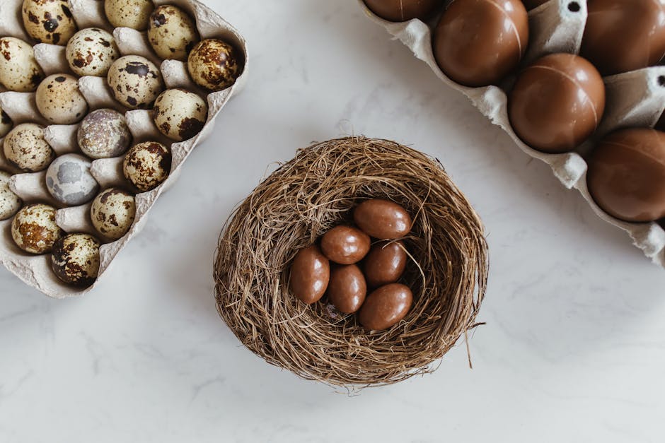 Sjokoladekurver med pretzel og påskeegg