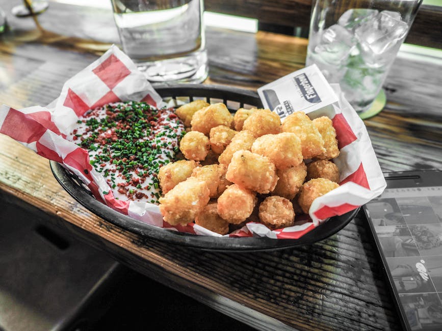 Sprø søtpotet-tots med dillstøv