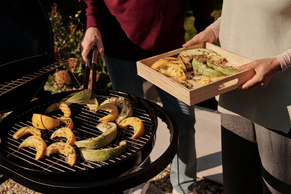 Grillet kastanjegresskar med lønnesirupglasur