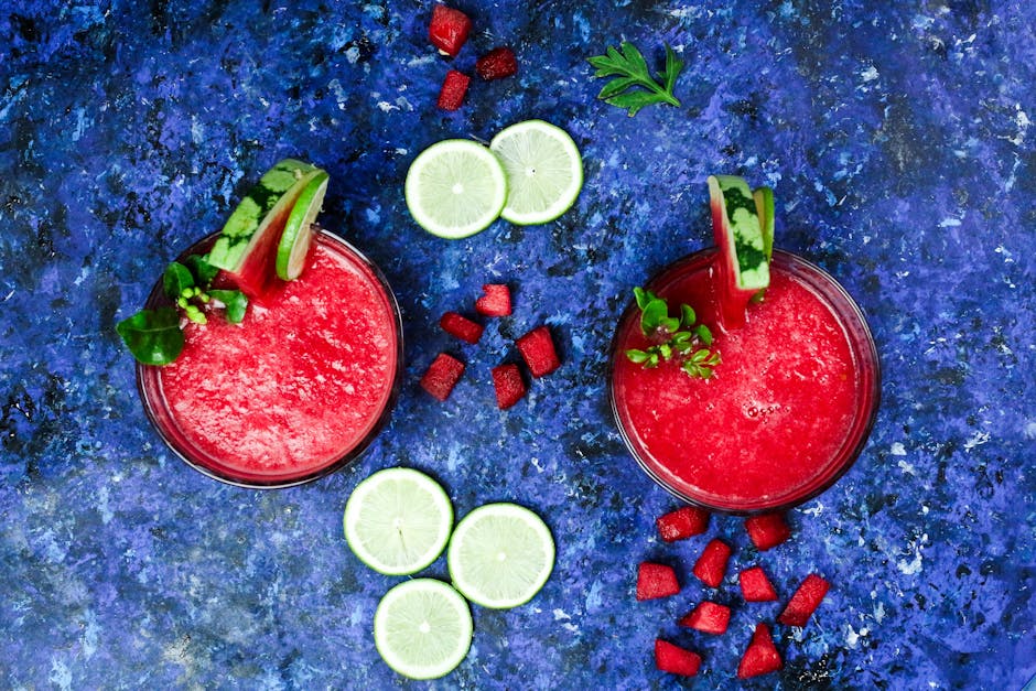 Forfriskende vannmelonvodka-slush
