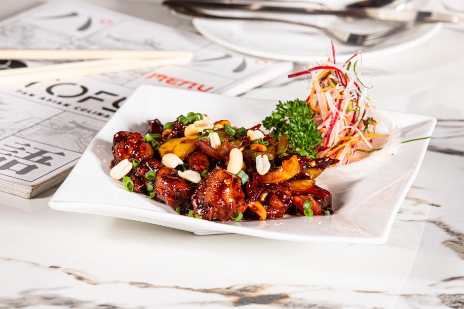 Kung Pao Calamari med peanøtter