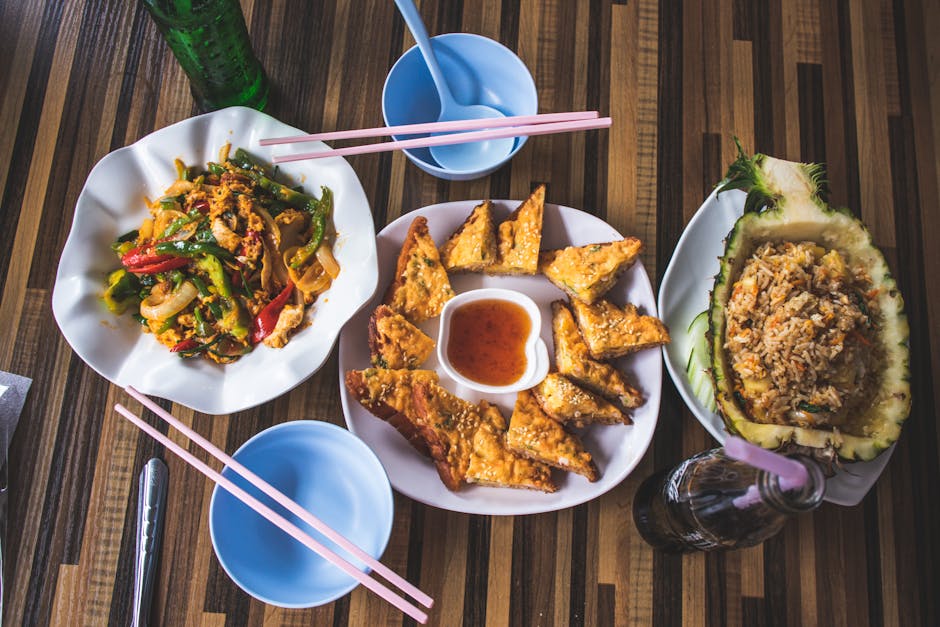 Krydret wokstekt and med ananas