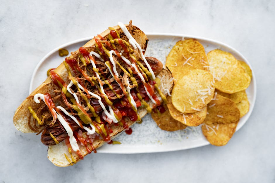 Meksikansk hot dog med knust potetgull