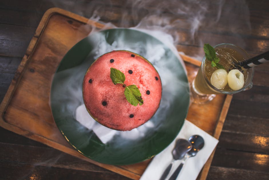 Sort te- og lychee-granité