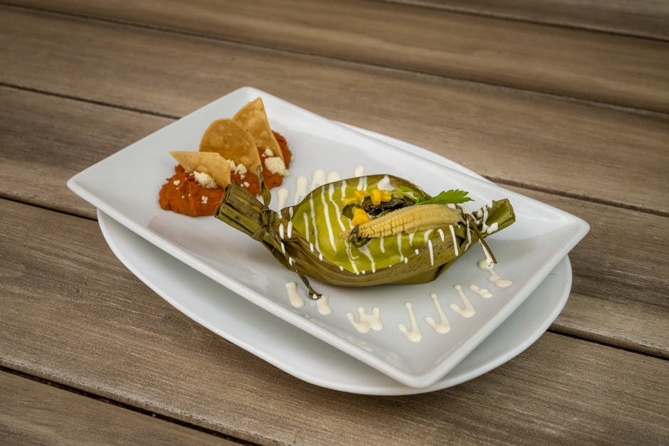 Søt meksikansk tamal med banan og ost