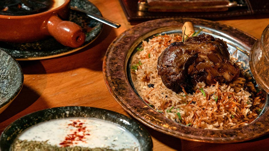 Reisfleisch: Braisert kalv med ris og paprika