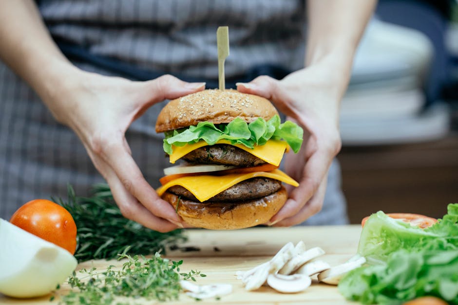 Vegetarburgere med sopp og valnøtter