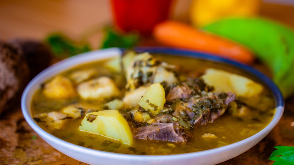Grønnsaks- og kjøttsuppe med V8-juice