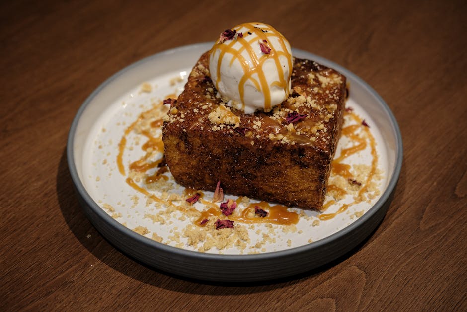 Rom- og rosin French Toast med is